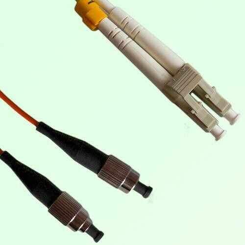 LC/PC to FC/PC Duplex OM1 Multimode Fiber Optic Patch Cable