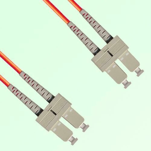 SC/PC to SC/PC Duplex OM1 Multimode Fiber Optic Patch Cable