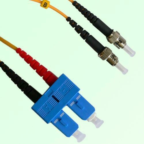 SC/UPC to ST/UPC Duplex SM Singlemode Fiber Optic Patch Cable