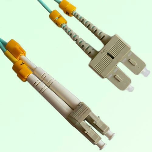 LC/PC to SC/PC Duplex OM4 Multimode Fiber Optic Patch Cable