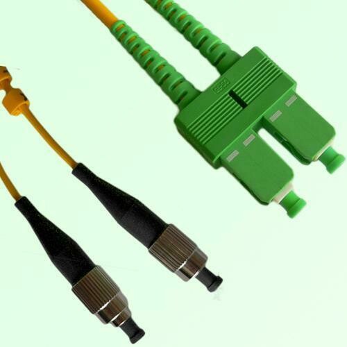 SC/APC to FC/PC Duplex SM Singlemode Fiber Optic Patch Cable