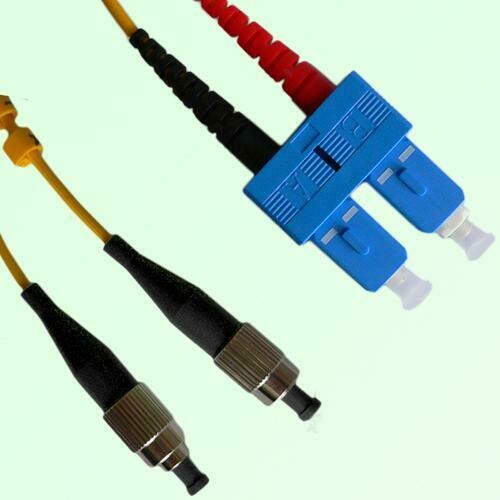 SC/UPC to FC/PC Duplex SM Singlemode Fiber Optic Patch Cable
