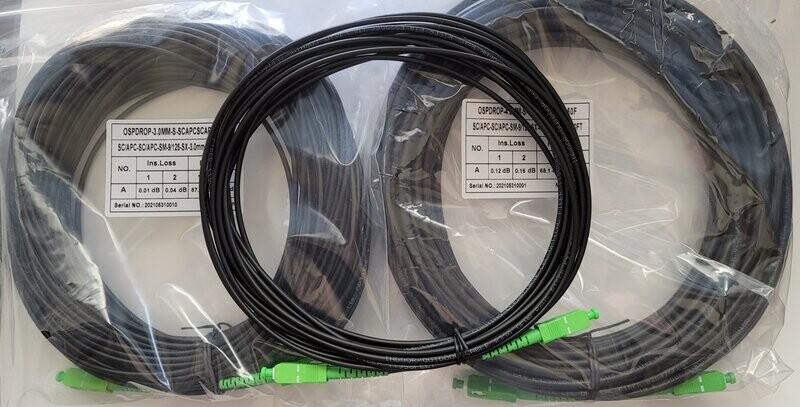 3.0 mm Ruggedized Simplex Corning Fiber Optic Drop Cables