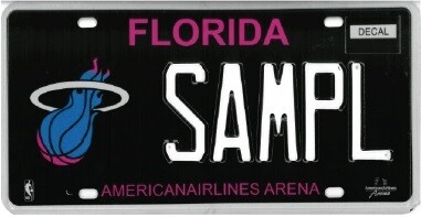 Miami Heat Florida Specialty License Plate