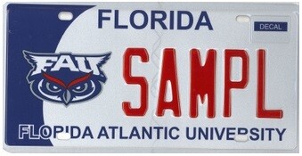 Florida Atlantic University Florida Specialty License Plate