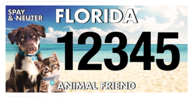 Animal Friend Florida Specialty License Plate
