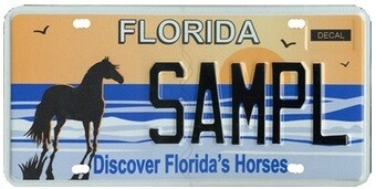 Discover Florida Horses Specialty License Plate