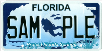 Protect Florida Springs Florida Specialty License Plate