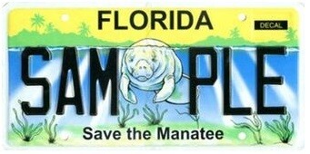 Save The Manatee Florida Specialty License Plate