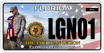 American Legion Florida Specialty License Plate