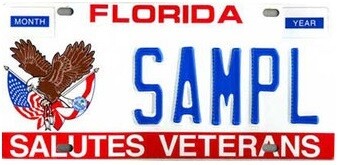 Salutes Veterans Florida Specialty License Plate