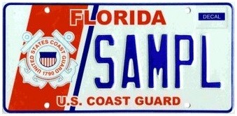 US Coast Guard Florida Specialty License Plate