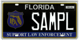 Support Law Enforcement Florida Specialty License Plate