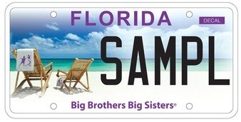Big Brothers Big Sisters Florida Specialty License Plate