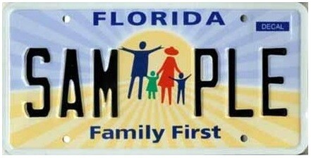 Family First Florida Specialty License Plate