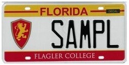 Flagler College Florida Specialty License Plate Flagler College Florida Specialty License Plate