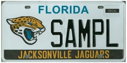Jacksonville Jaguars Florida Specialty License Plate