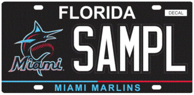 Miami Marlins Florida Specialty License Plate