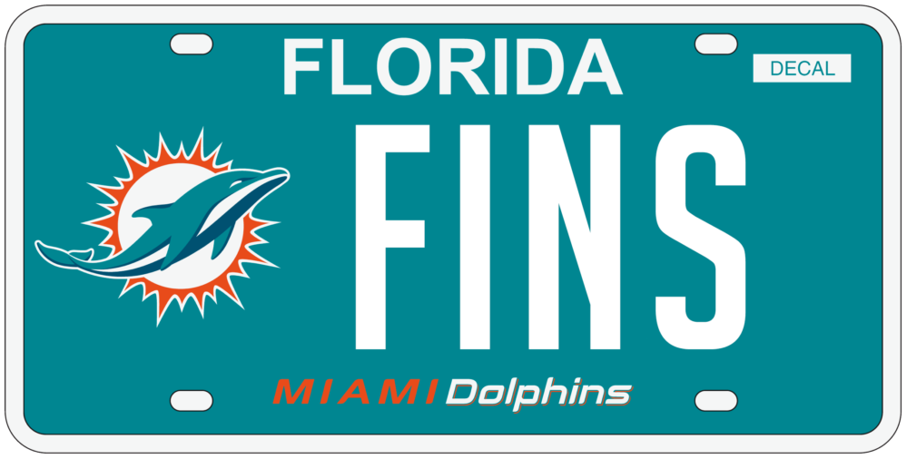 Miami Dolphins Florida Specialty License Plate