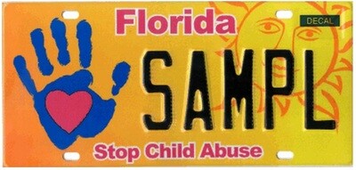 Stop Child Abuse Florida Specialty License Plate