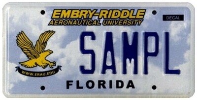 Embry Riddle Aeronautical University Specialty License Plate