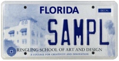 Ringling School of Art and Design Specialty License Plate