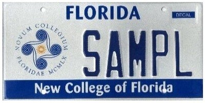 New College of Florida Specialty License Plate