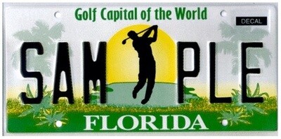 Golf Capital of The World Florida Specialty License Plate