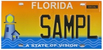 A State of Vision Florida Specialty License Plate