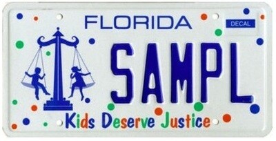 Kids Deserve Justice Florida Specialty License Plate