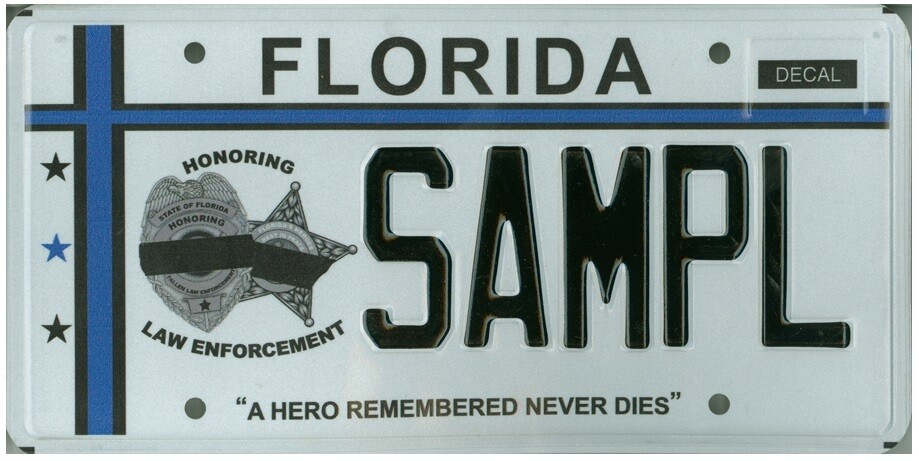 Fallen Law Enforcement Officers Florida Specialty License Plate