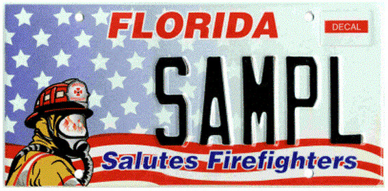 Salutes Firefighters Florida Specialty License Plate