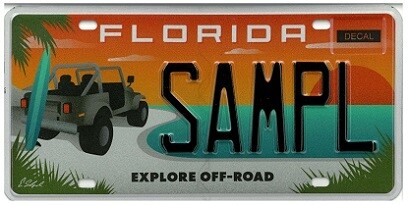 Explore Off Road Florida Specialty License Plate