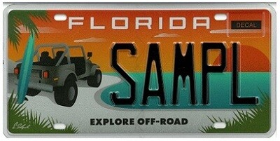 Explore Off Road Florida Specialty License Plate