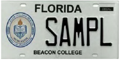 Beacon College Florida Specialty License Plate