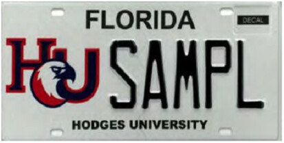 Hodges University Florida Specialty License Plate