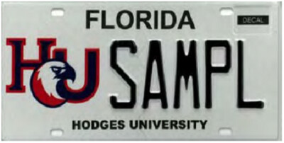 Hodges University Florida Specialty License Plate
