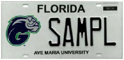 Ave Maria University Florida Specialty License Plate