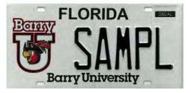 Barry University Florida Specialty License Plate
