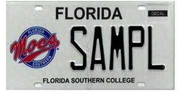 Florida Southern College Specialty License Plate
