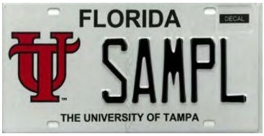 University of Tampa Florida Specialty License Plate