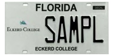 Eckerd College Florida Specialty License Plate