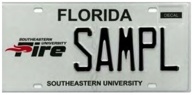 Southeastern University Florida Specialty License Plate