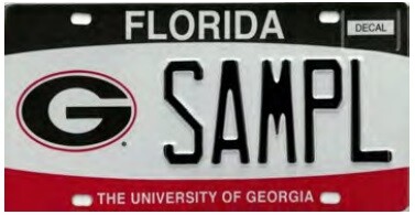 University of Georgia Florida Specialty License Plate