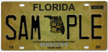 Alpha Phi Alpha Sorority Divine Nine Florida Specialty License Plate