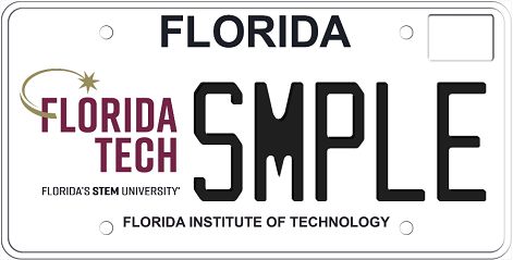 Florida Institute of Technology Florida Specialty License Plate