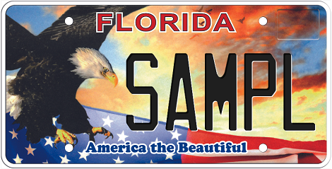 America The Beautiful Florida Specialty License Plate