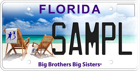 Big Brothers Big Sisters Florida Specialty License Plate