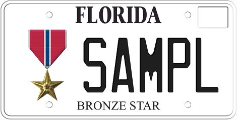 Bronze Star Florida Specialty License Plate