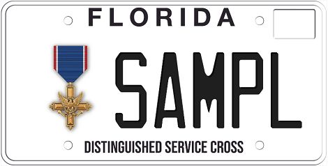 Distinguished Service Cross Florida Specialty License Plate